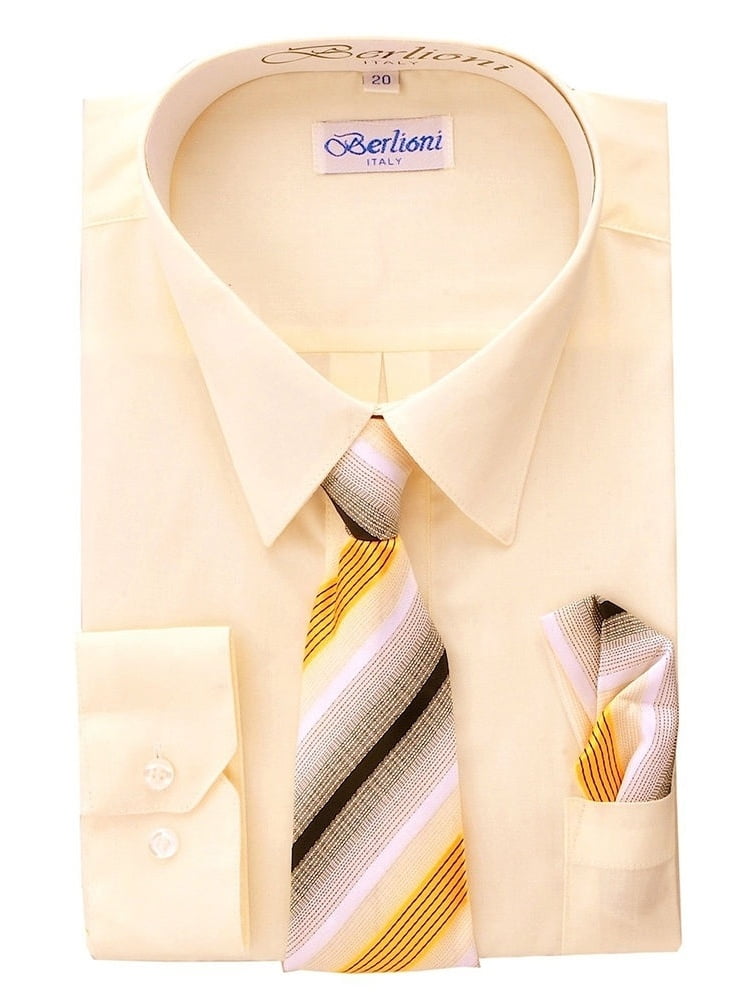 boys off white dress shirt