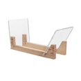 thumbnail image 1 of Vinyl Record Storage Holder Large Capacity Display Stand With Clear Acrylic Ends Modern Solid Wooen Lp Albums Deskop Premium Sturdy Rack, 1 of 5