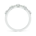 thumbnail image 2 of Angara Lab Grown Diamond Anniversary Ring with Leaf Motifs for Women in 14K White Gold (Size-3.2mm | 0.62 ct) | April Birthstone Jewelry for Her | Lab-Grown Diamond Engagement Rings, 2 of 4
