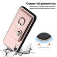 thumbnail image 6 of Wallet Case Compatible for iPhone XR with Card Holder, Rotation Finger Ring Kickstand Card Slots Case, Classic PU Leather Shockproof Magnetic Button Cover for iPhone XR, Pink, 6 of 6
