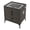 Deep Gray, variant on Smart Bedside Side Table with USB Charging, Smart LED Nightstand with Three-Color Light & Fingerprint Lock Drawer, Minimalist New Solid Wood Bedside Table for Bedroom (Deep Gray)