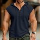 thumbnail image 1 of pstuiky Camiseta sin mangas para hombre, Sudadera informal con capucha y botones para hombre Chaleco de hombre l, 1 of 5