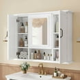 thumbnail image 2 of MAYEERTY 36" Bathroom Vanity with Sink White MDF Rubberwood 3 Drawers Adjustable Shelf Freestanding, 2 of 6