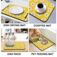 thumbnail image 3 of Washable Rubber Daisy Cute Floral Dish Drying Mats for Kitchen Counter Home Large Coffee Bar Pad Accessories and Decor for Utensils Stemware 18''x24'', 3 of 6