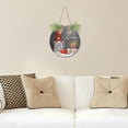 thumbnail image 6 of SKYSONIC Christmas Gnome Welcome Sign Front Door Decoration Round Door Hanging Sign Porch Decorations for Home Outdoor Indoor Holiday Fall Halloween Christmas - 11.8x11.8 inch, 6 of 7