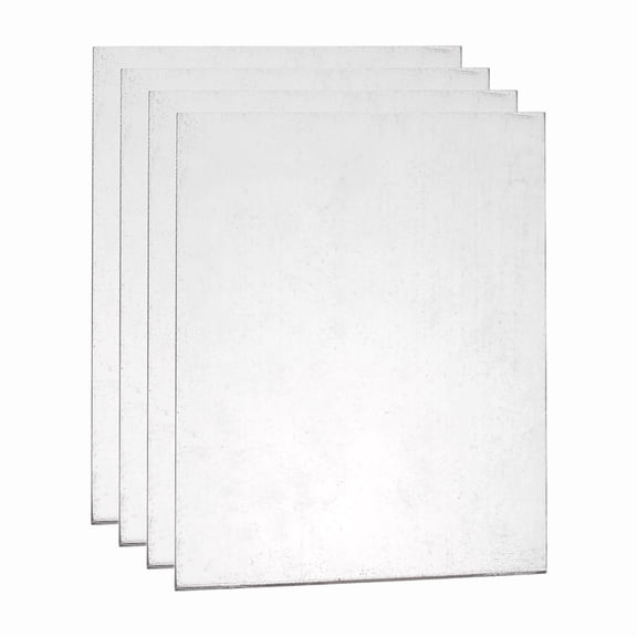 4 Pcs 1/16" Hot Rolled Steel Sheets, 4" x 2" Steel Plate Base Metal Sheet for Structural Support Construction Boards Industrial Use Machinery Manufacturing, Silver