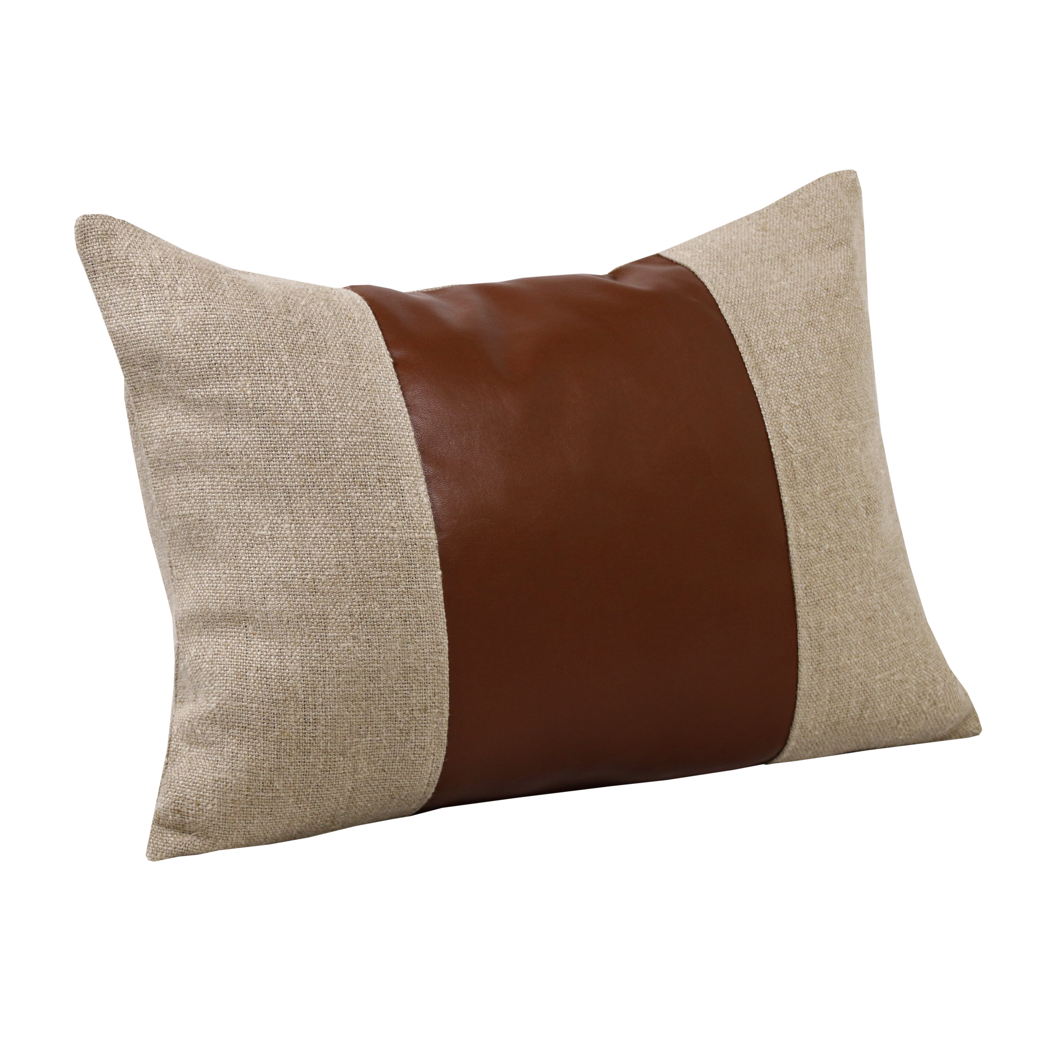 Harlow Hill Faye 14" x 20" Tan/Brown Striped Linen Adult Decorative Throw Pillow Cover