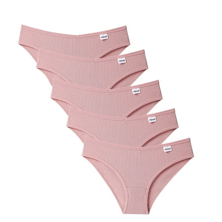 

〖TOTO〗Intimates For Women 5 Pcs Panties Underwear Bikini Thongs Panties Briefs