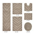 thumbnail image 6 of Better Trends 6 Piece Bathroom Rug Set 100% Cotton Extra Soft Tufted Bath Rug Water Absorbent Non-Slip Bath Mat Machine Washable (Beige) Hugo Collection, 6 of 8