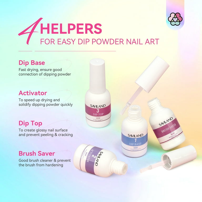 Saviland 29Pcs Dip Powder Nail Kit with Everything 20 Colors