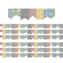 Teacher Created Resources Classroom Cottage Pennants Die-Cut Border Trim, 35 Feet Per Pack, 6 Packs