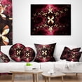 thumbnail image 4 of Designart Yellow Red Fractal Flower Pattern - Abstract Throw Pillow - 16x16, 4 of 5