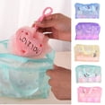 thumbnail image 3 of ziyahi Floral PVC Waterproof Cosmetic Bag Bath Toiletry Towel Makeup Storage Bag Flower Pouch Case Organizer, 3 of 9