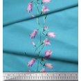 thumbnail image 2 of Soimoi polyester Crepe Fabric Leaves & Wild Flower Print Fabric by Yard 42 Inch Wide, 2 of 3