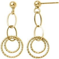 Primal Gold 10 Karat Yellow Gold Post Dangle Earrings