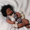 thumbnail image 4 of Muñeca Reborn BABESIDE Black Boy de 50 cm con kit de alimentación para niños de más de 3 años, 4 of 7