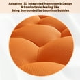 thumbnail image 4 of Modern Floor Sofa Single Lazy Sofa Chair, Upholstered Mesh Fabric Floor Couch Bubble couch for Living room, Bedroom, Office Orange, 4 of 9