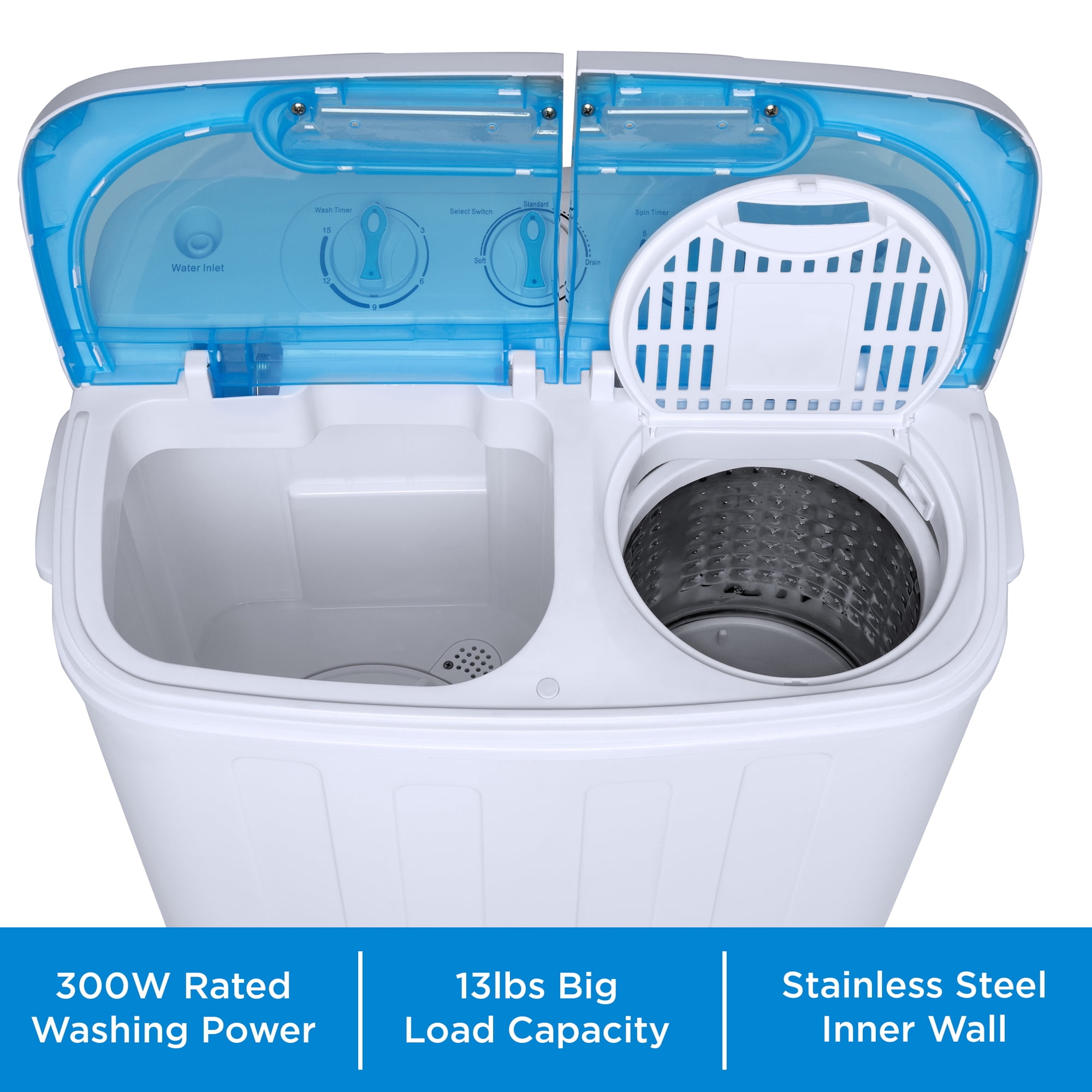 best choice products portable compact lightweight mini twin tub laundry washing machine