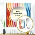 thumbnail image 3 of Designart "Delirium of Straight Lines in Op Art III" Modern Square Mirror Wall Decor Transitional - Large Multi-Color Square Bathroom Mirror - Square Printed Wall Mirror Art, 3 of 5