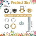 thumbnail image 2 of 1 Set 120 Sets 2 Colors #8 (1/4") Eyelet Hand Setter Combo Kit with Washers 5mm 6mm Hole Eyelets Grommets with Eyelet Hole Punches for Belt Bag Tag Metal Eyelet Grommets Kit for Leather Repair, 2 of 6