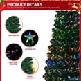 thumbnail image 5 of Tcbosik 6ft Pre-Lit Christmas Tree with Lighted Top Star, Artificial Xmas Tree with 220 Branch Tips for Home Office, Green, 5 of 6