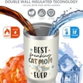 thumbnail image 4 of 1pc Cat mom 30oz Tumbler with Straw & Handle - Insulated Stainless Steel Cup | Holiday Gift for Man Women (Christmas, Valentine's, Birthday), 4 of 8