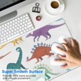 thumbnail image 4 of Long Mouse Pads for Desk,Colorful Dinosaurs Rainbow Pattern Desk Mats on Top Of Desks, Desk Mouse Pad Extra Large with 3mm Non-Slip Base and Stitched Edge for Gaming,Office,Work,Home 35.4"x15.7", 4 of 6