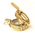 thumbnail image 4 of Vintage Military Navigational Marine Brass Compass 2.5 Pocket Antique Device, 4 of 6