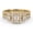 Yellow Gold, variant on Three Stone Halo Bridal Set Rings for Women, 1.15 Carat (ctw) Emerald And Round Lab Grown Diamond Engagement Wedding Ring 14K Yellow Gold Over 925 Sterling Silver F-G-H, SI Quality Size-7.5