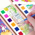 thumbnail image 5 of Libro de colorear con acuarela para niños de 12 páginas, juguetes de dibujo para Acción de Gracias, Pascua, regalos de Navidad, con bolígrafo de acuarela incorporado, 5 of 5
