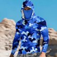 thumbnail image 7 of Afuyipoi Sun Protection Pullover for Men,Moisture-Wicking Integrated Face Cover Printed Tie-Dye Lightweight Cooling Hooded Top Blue 3XL, 7 of 7