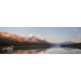 thumbnail image 2 of Paulson, Don 32x13 Gold Ornate Wood Framed with Double Matting Museum Art Print Titled - Canada, Jasper NP Maligne Lake at sunset, 2 of 4