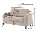 thumbnail image 6 of Pingliang Home 4 Piece Sofa Set,Sectional Sofa Couch with Storage Ottoman and Storage Pockets, L Shaped 3 Seater+Ottoman+Loveseat+Accent Chair,Living Room Furniture Set for Apartment Apt Living Room, 6 of 9