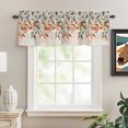 thumbnail image 2 of Valances for Windows, Vintage Leaves Light Filtering Window Treatment Valances for Living Room/Bedroom/Bathroom, Summer Botanical Pastoral Watercolor Rustic 54"x 18" Rod Pocket Kitchen Curtains, 2 of 9