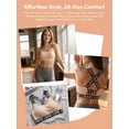thumbnail image 6 of MOJOGO Fashion Bra for Women Love Letter Sports Bra Wireless Cross Back Bralettes with Light Support M, 6 of 7