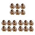 thumbnail image 4 of Inteprter 6 piezas de anillo de servilleta de metal exquisito plateado brillante forma de hoja fiesta banquete boda toallero ornamento oro Type1 NO1, 4 of 6