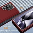 thumbnail image 2 of DEBGFS Compatible avec Galaxy S24 Ultra Étui S24 Ultra Étui de Téléphone avec Béquille Intégrée Antichoc/antichute Étui de Protection de Qualité Militaire pour Galaxy S24 Ultra 5G, Rouge, 2 of 7