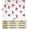 thumbnail image 4 of Ladybug Cute Ladybird Throw Blanket Super Soft Warm Bed Blankets for Couch Bedroom Sofa Office Car, All Season Cozy Flannel Plush Blanket for Girls Boys Adults, 60"X50", 4 of 6
