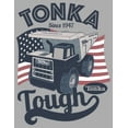 thumbnail image 2 of Boy's Tonka Tough America Flag Dump Truck Graphic Tee Athletic Heather Large, 2 of 5