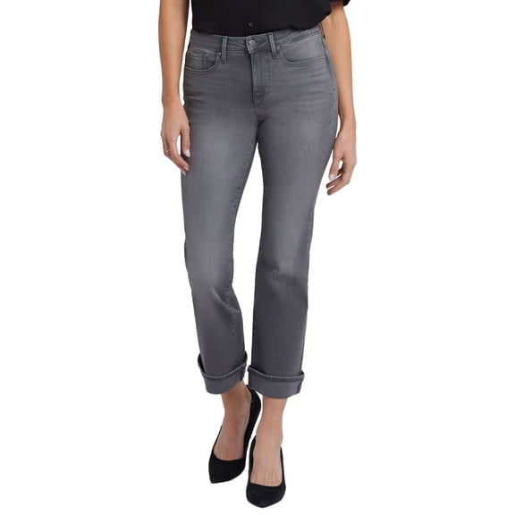 NYDJ womens Barbara Harbor Gray Bootcut Jean, 18