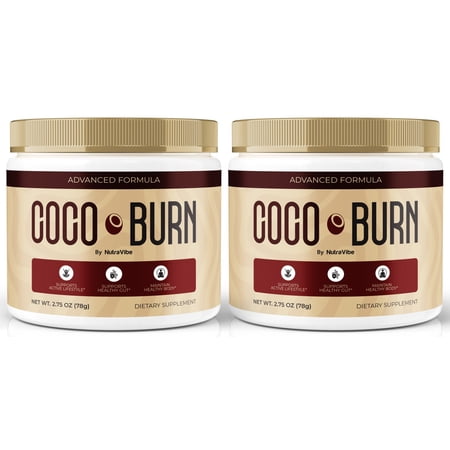 (2 Pack) Coco Burn – Natural Daily Powder Formula Designed to Align with Fitness Goals, Support an Active Lifestyle & Body Balance (60 Servings)