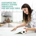thumbnail image 3 of Tablecloth Roll  54" X 110' White Premium Plastic Table Cloths with Cutter Box - Cut to Size - Decorative Rectangle Table Cover Smooth Tablecloth - Disposable Table Cloths for Parties, Weddings., 3 of 7