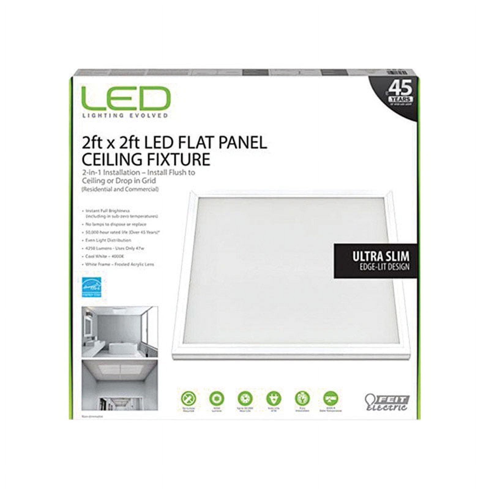 Feit Electric Led Flat Panel Light Fixture Reviews Shelly Lighting