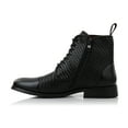 thumbnail image 7 of Polar Fox Brooke MPX806061 Woolen and Synthetic Leather Lace-up Fashion Chukka Boots with Zipper Closure, in Woven Black, Men's Size 13, 7 of 7