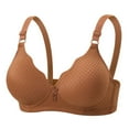 thumbnail image 3 of YTCAMLO Push Up Wireless Bras for Women Casual Comfy Breathable Eyelet Bralettes Adjustable No Underwire Bras Full Coverage Bras, Coffee M, 3 of 4
