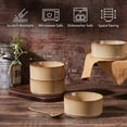 thumbnail image 2 of Vesteel Cereal Bowl for 4, 26oz Stoneware Soup Bowls with Textured Stripes, 4-Piece Ceramic Kitchen Bowls for Salad Fruit Pasta Soup, Dishwasher Safe & Microwave Safe, Khaki, 2 of 8