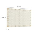thumbnail image 3 of Modway Sparta Weave Tête de Lit Murale Simple en Cuir Végane Beige Naturel, 3 of 8