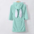 thumbnail image 4 of TIMIFIS Ear Hooded Bathrobe for Toddler Fleece Button Down Solid Color Robes with Pockets Soft Loungewear Pajama Robe Warm Comfy Sleepwear Kids Fall Winter Nightwear, for 3-8T, 4 of 4