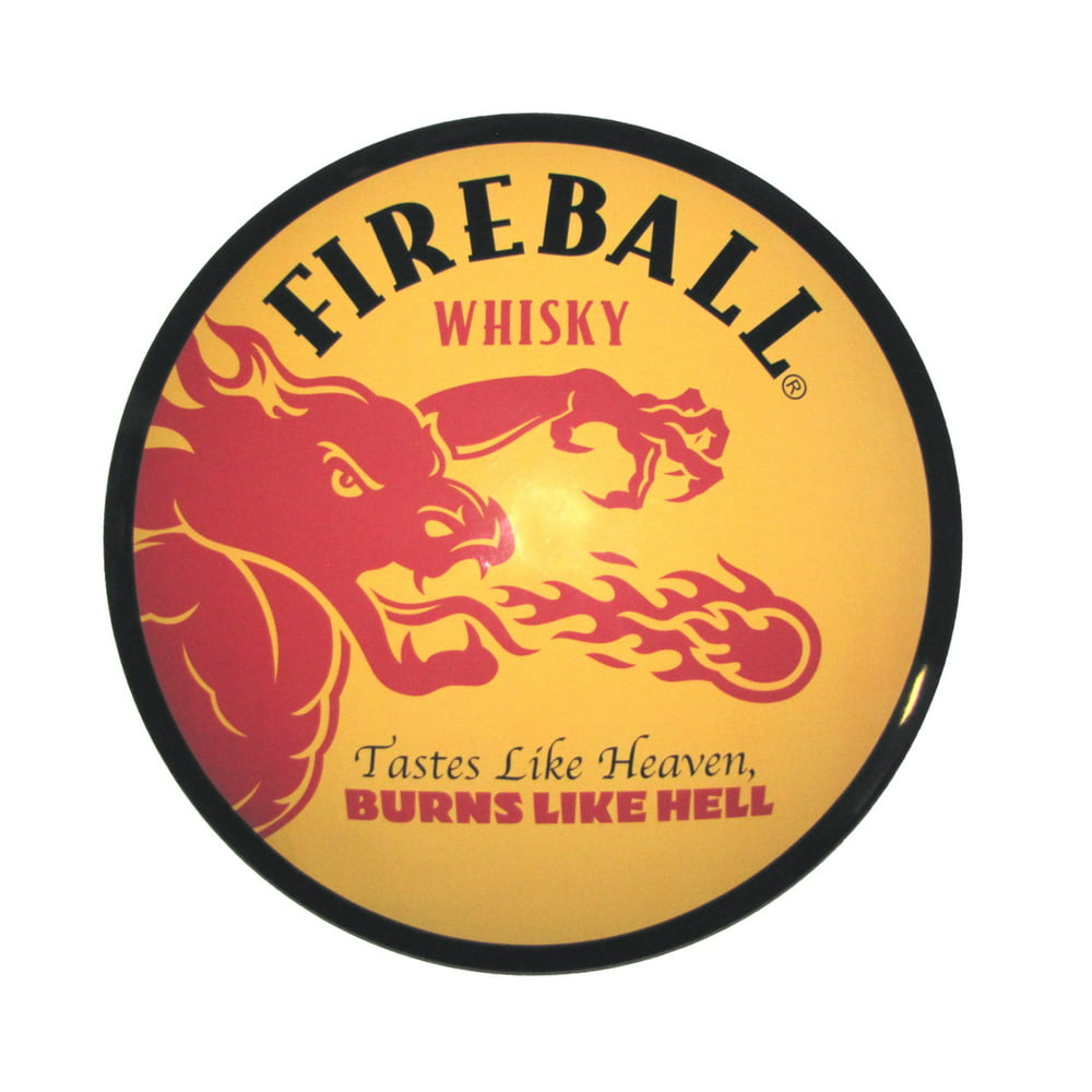 Licensed Fireball Whiskey Tin Dome Sign Garage Man Cave Whiskey Bar Pub ...