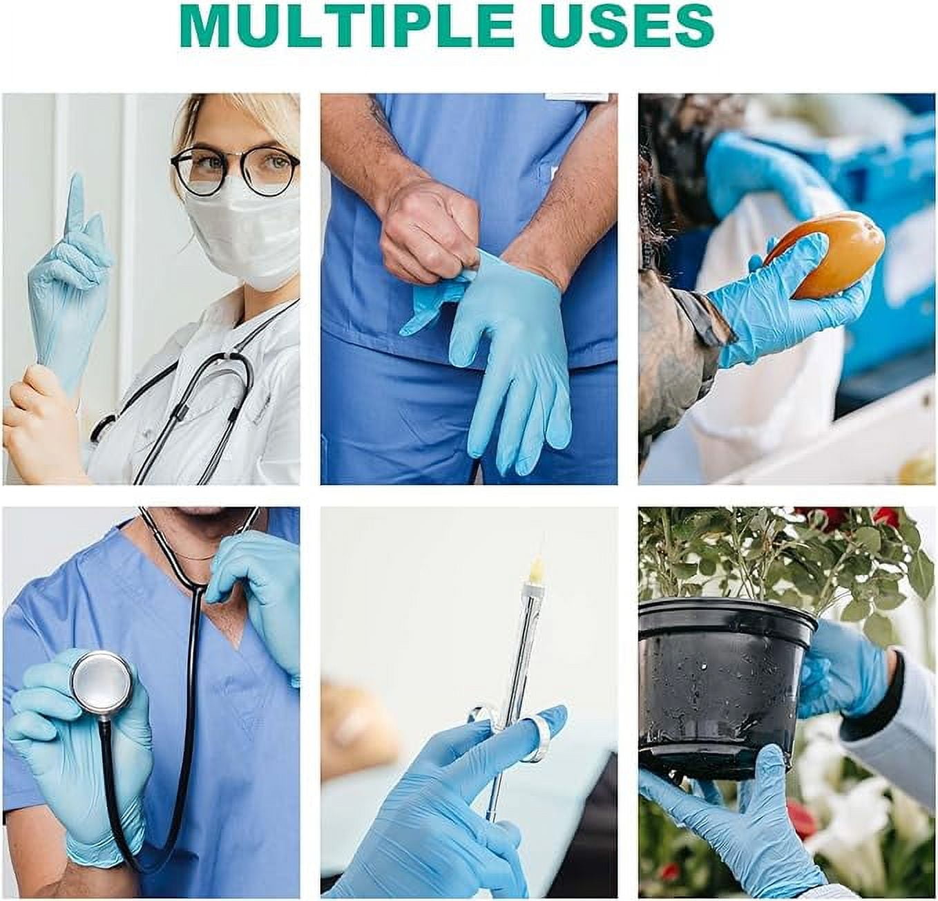 Nitrile Gloves Powder-Free Disposable Gloves, 1000 Count – Small, Blue